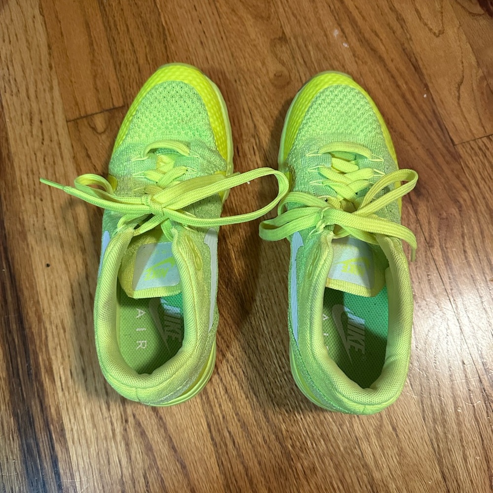 Neon yellow Nikes